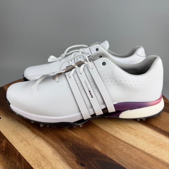 Adidas Men\'s Size 15 Tour 360 24 Boost Golf Shoes Cloud White Shadow Fig IE3366 main image 7